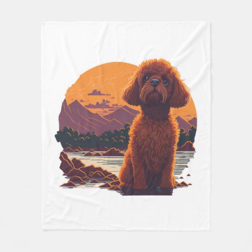 Adorable Toy Poodle Fleece Blanket