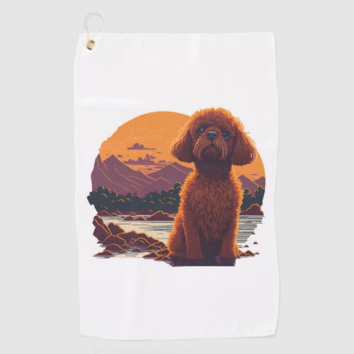 Adorable Toy Poodle Golf Towel
