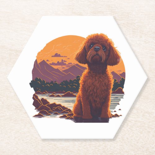 Adorable Toy Poodle Paper Coaster