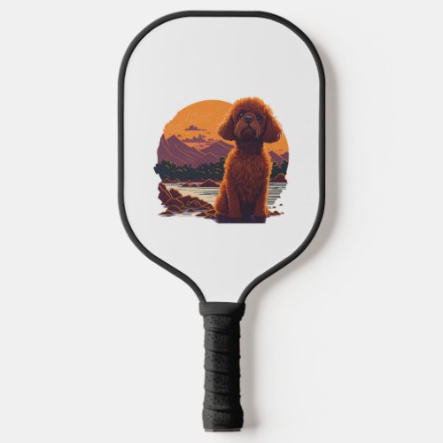 Adorable Toy Poodle Pickleball Paddle