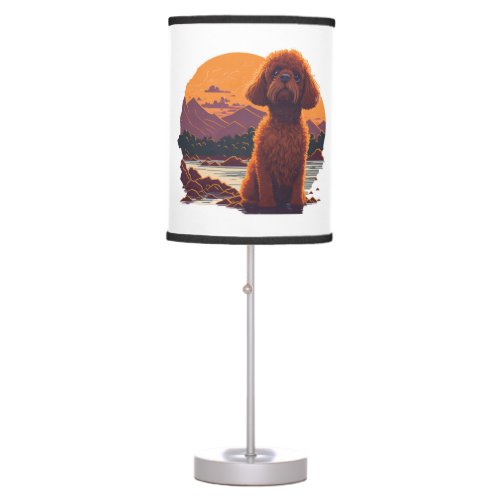 Adorable Toy Poodle Table Lamp