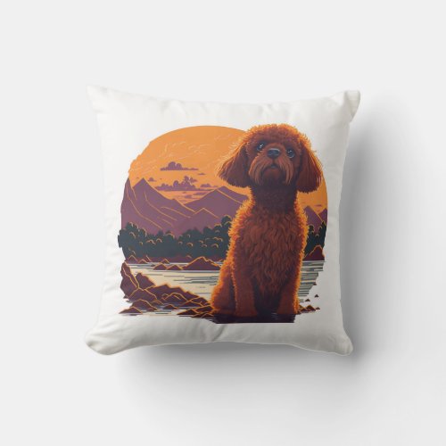 Adorable Toy Poodle Throw Pillow