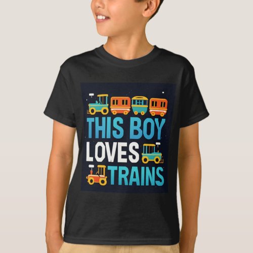 Adorable Train_Printed T_Shirts for Kids