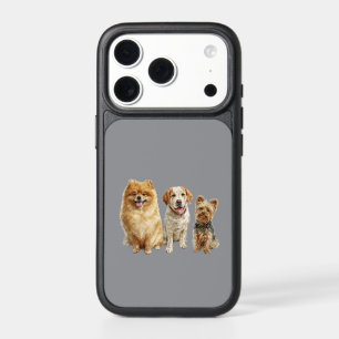Adorable Trio of Happy Dogs – Pomeranian, Labrador iPhone 17 Pro Case