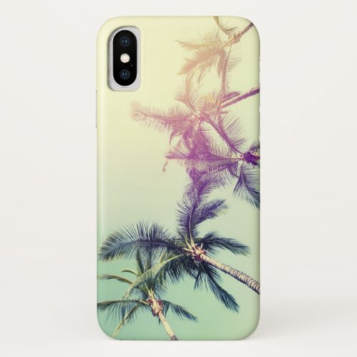 Adorable Tropical Beach Palms iPhone XS Case