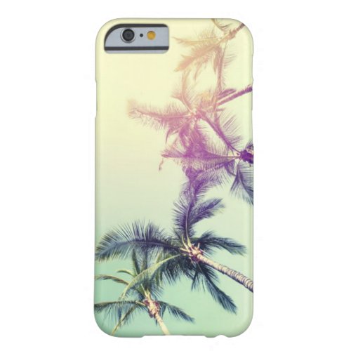 Adorable Tropical Beach Palms Barely There iPhone 6 Case