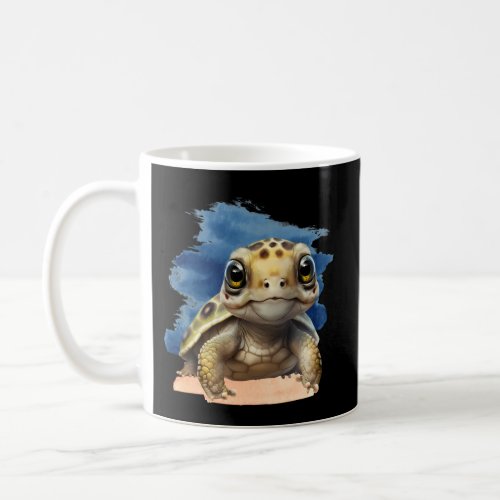 Adorable Turtle Big Eyes Coffee Mug