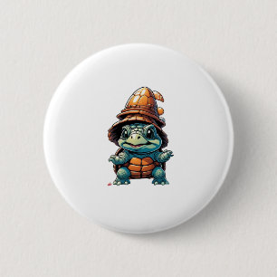 Adorable Turtle in Halloween Mood Essential T-Shir Button