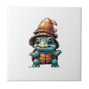 Adorable Turtle in Halloween Mood Essential T-Shir Ceramic Tile