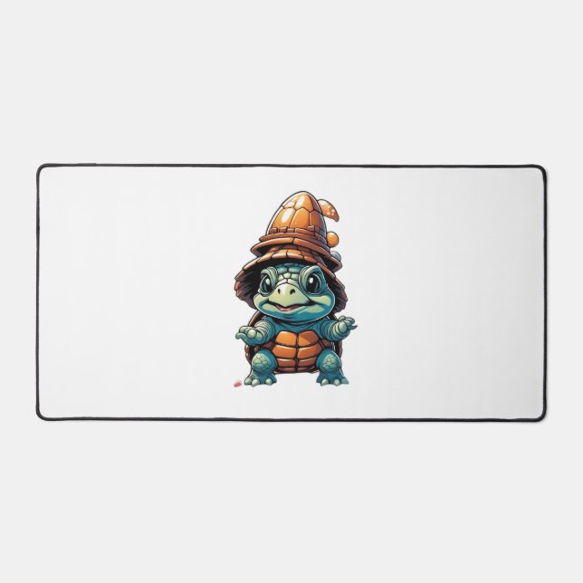 Adorable Turtle in Halloween Mood Essential T-Shir Desk Mat (Front)