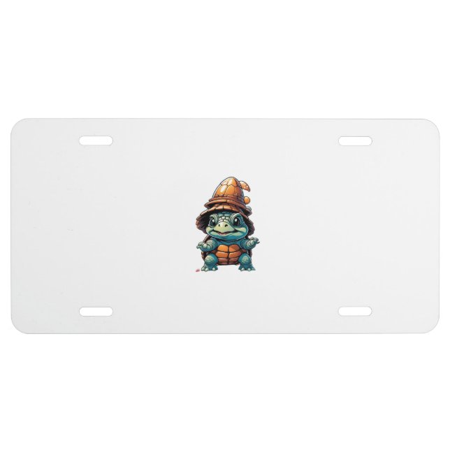 Adorable Turtle in Halloween Mood Essential T-Shir License Plate (Front)