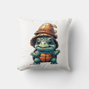 Adorable Turtle in Halloween Mood Essential T-Shir Throw Pillow