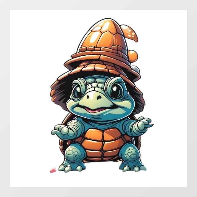 Adorable Turtle in Halloween Mood Essential T-Shir Wall Decal (Front)