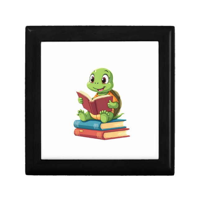 Adorable Turtle Reading Books (2) Gift Box (Front)