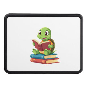 Adorable Turtle Reading Books (2) Hitch Cover