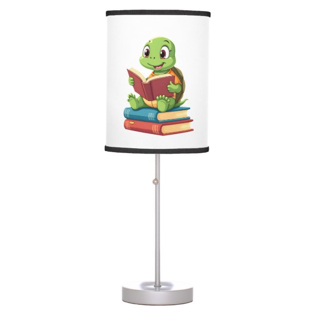 Adorable Turtle Reading Books (2) Table Lamp (Front)