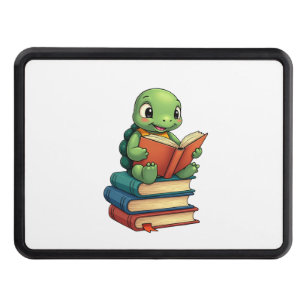 Adorable Turtle Reading Books (3) Hitch Cover