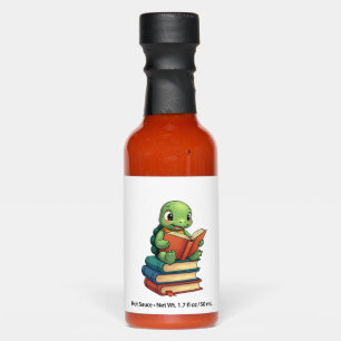 Adorable Turtle Reading Books (3) Hot Sauces
