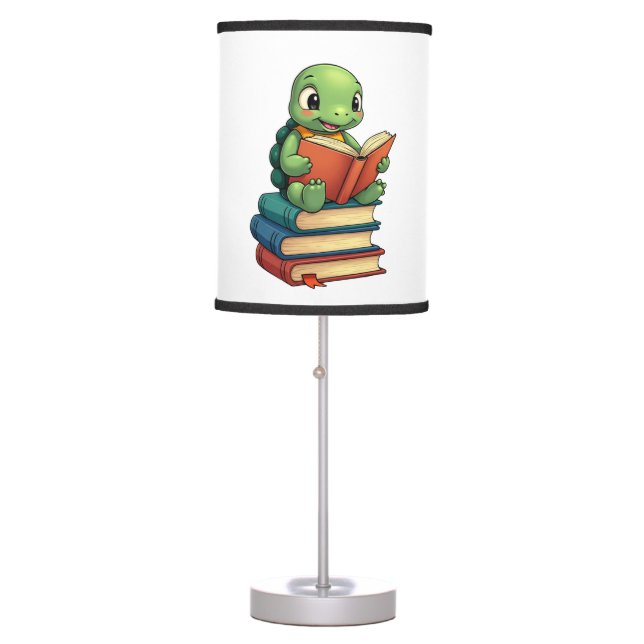 Adorable Turtle Reading Books (3) Table Lamp (Front)