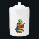 Adorable Turtle Reading Books (3) Teapot<br><div class="desc">Adorable Turtle Reading Books (3)</div>