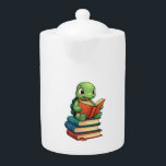 Adorable Turtle Reading Books (3) Teapot<br><div class="desc">Adorable Turtle Reading Books (3)</div>