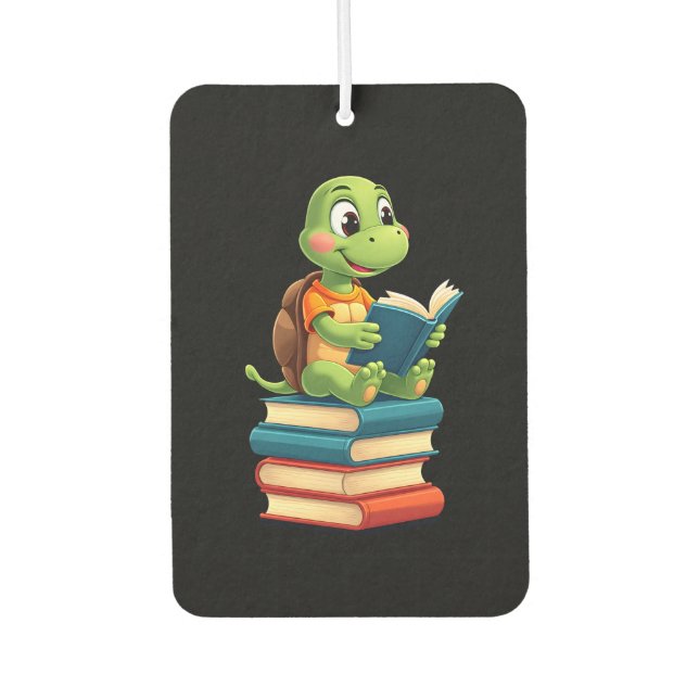 Adorable Turtle Reading Books (4) Air Freshener (Front)