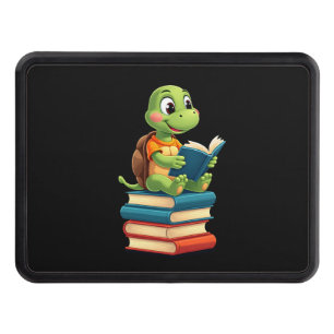 Adorable Turtle Reading Books (4) Hitch Cover