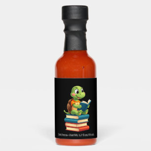 Adorable Turtle Reading Books (4) Hot Sauces