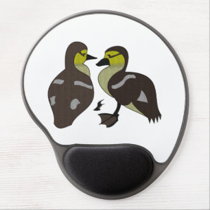 Adorable Twin Baby Duckling Huddling Cartoon Gel Mouse Pad