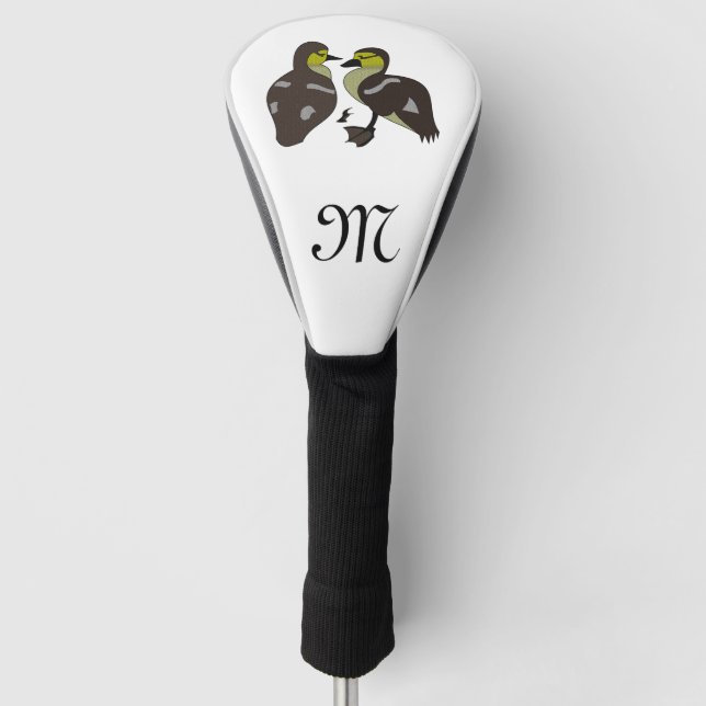 Adorable Twin Baby Duckling Huddling Cartoon Golf Head Cover (Front)
