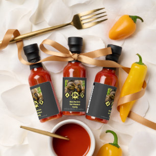 Adorable Twin Ducklings Monogram Photo Hot Sauces
