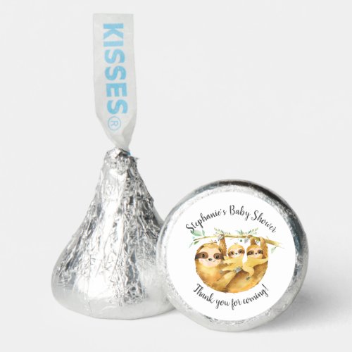 Adorable Twins Sloth Baby Shower  Hersheys Kisses