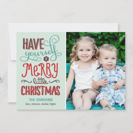 Adorable Type Christmas Photo Card