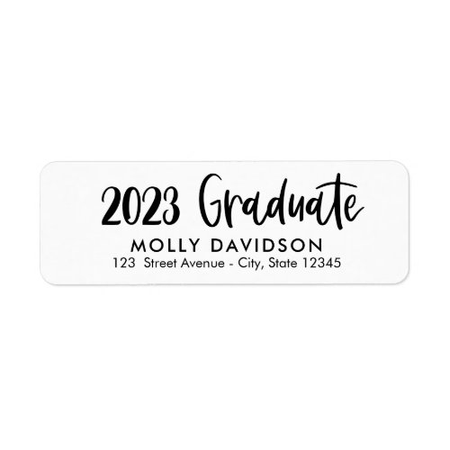Adorable Type EDITABLE COLOR Graduation Address Label