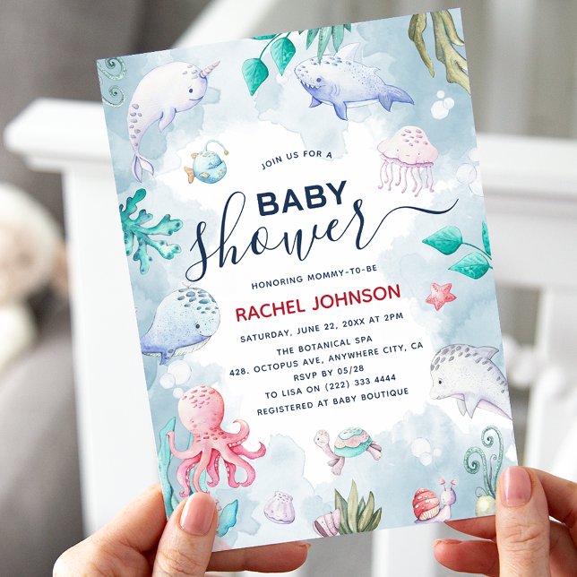 Adorable Under-the-Sea Baby Shower Invitation (Creator Uploaded)