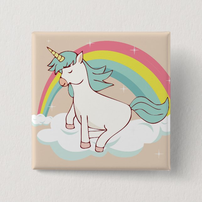 Adorable Unicorn Button (Front)