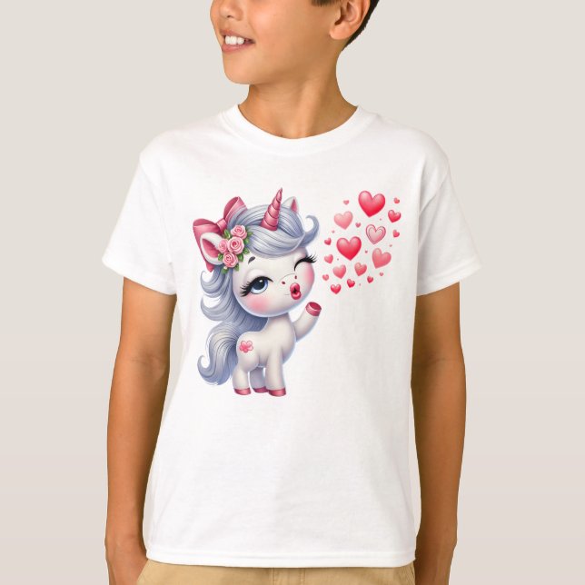 Adorable Unicorn Illustration T-Shirt (Front)