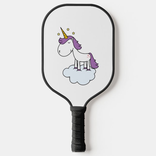 Adorable unicorn pickleball paddle (Front)