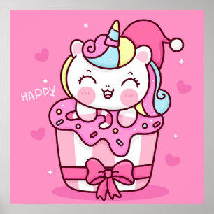Adorable Unicorn Poster