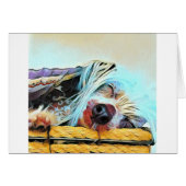 Adorable Unique Chinese Crested Blue Dog Card (Front Horizontal)