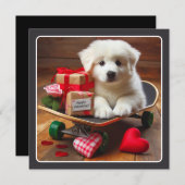 Adorable Valentine Puppy Holiday Card (Front/Back)