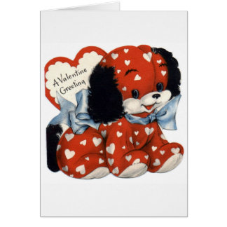 Adorable Valentine Retro Puppy Cards