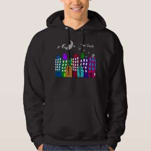 Adorable Vet Tech Hoodie Whimsical Cat Art