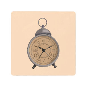 Adorable Vintage Alarm Clock Metal Print