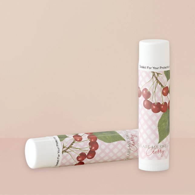  ADORABLE VINTAGE CHERRY CUSTOMIZABLE LIP BALM (Creator Uploaded)