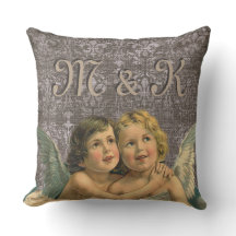 Adorable Vintage Cherubs Angel Pair Victorian Wing