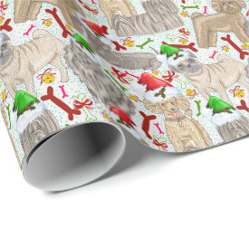 Adorable Vintage Christmas Doggies for Dog Lovers Wrapping Paper 