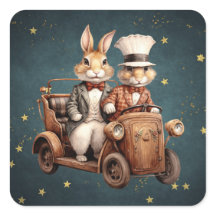 Adorable vintage Christmas Rabbits