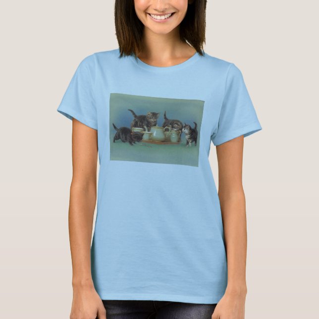 Adorable Vintage Kitties T-Shirt (Front)