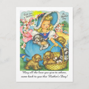 Adorable Vintage Mom's Day Postcard